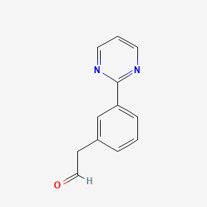 molecular formula C12H10N2O B14212399 [3-(Pyrimidin-2-yl)phenyl]acetaldehyde CAS No. 545423-80-1