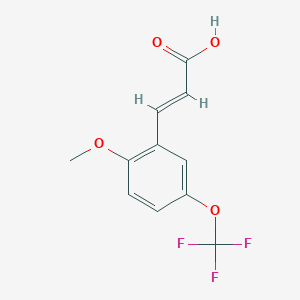 molecular formula C11H9F3O4 B1421242 2-Methoxy-5-(trifluoromethoxy)cinnamic acid CAS No. 1017779-14-4
