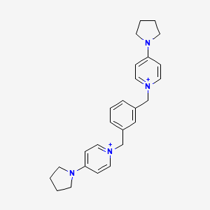 molecular formula C26H32N4+2 B14212428 Pyridinium, 1,1'-[1,3-phenylenebis(methylene)]bis[4-(1-pyrrolidinyl)- CAS No. 744194-54-5