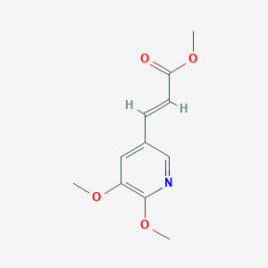 molecular formula C11H13NO4 B1421243 3-(5,6-二甲氧基吡啶-3-基)丙烯酸甲酯 CAS No. 1171919-91-7