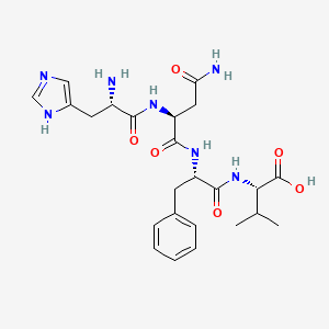 molecular formula C24H33N7O6 B14212470 L-Histidyl-L-asparaginyl-L-phenylalanyl-L-valine CAS No. 831189-78-7
