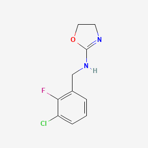 molecular formula C10H10ClFN2O B14212475 2-Oxazolamine, N-[(3-chloro-2-fluorophenyl)methyl]-4,5-dihydro- CAS No. 629628-14-4