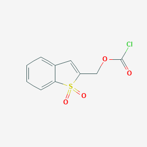 molecular formula C10H7ClO4S B142125 1,1-Dioxobenzo[b]thiophen-2-ylmethyl chloroformate CAS No. 135204-19-2