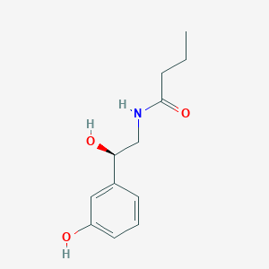 molecular formula C12H17NO3 B14212522 N-[(2R)-2-Hydroxy-2-(3-hydroxyphenyl)ethyl]butanamide CAS No. 831171-91-6