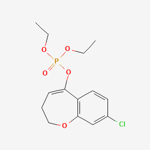 molecular formula C14H18ClO5P B14212544 Phosphoric acid, 8-chloro-2,3-dihydro-1-benzoxepin-5-yl diethyl ester CAS No. 832676-97-8