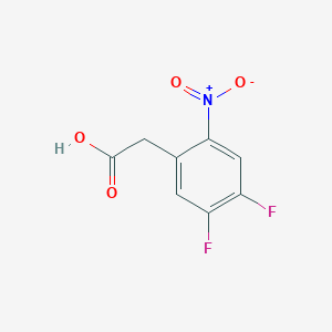 molecular formula C8H5F2NO4 B1421258 2-(4,5-二氟-2-硝基苯基)乙酸 CAS No. 1000339-22-9