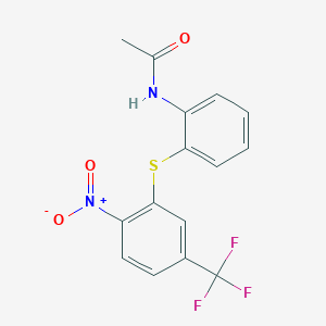 molecular formula C15H11F3N2O3S B14212599 N-(2-{[2-Nitro-5-(trifluoromethyl)phenyl]sulfanyl}phenyl)acetamide CAS No. 823802-21-7