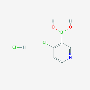 molecular formula C5H6BCl2NO2 B1421260 (4-Chloropyridin-3-yl)boronic acid hydrochloride CAS No. 1072945-69-7