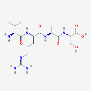 molecular formula C17H33N7O6 B14212612 L-Valyl-N~5~-(diaminomethylidene)-L-ornithyl-L-alanyl-L-serine CAS No. 798540-72-4