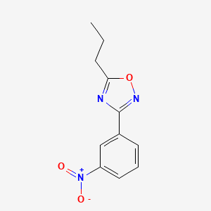 molecular formula C11H11N3O3 B1421263 3-(3-Nitrophenyl)-5-propyl-1,2,4-oxadiazole CAS No. 1033202-02-6