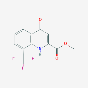 molecular formula C12H8F3NO3 B1421266 Methyl 4-hydroxy-8-(trifluoromethyl)quinoline-2-carboxylate CAS No. 1065074-52-3