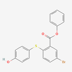 molecular formula C19H13BrO3S B14212662 Phenyl 5-bromo-2-[(4-hydroxyphenyl)sulfanyl]benzoate CAS No. 832725-90-3