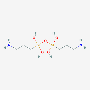 molecular formula C6H20N2O5Si2 B14212671 Bis(3-aminopropyl)disiloxane-1,1,3,3-tetrol CAS No. 797032-41-8