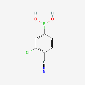 molecular formula C7H5BClNO2 B1421268 (3-Chloro-4-cyanophenyl)boronic acid CAS No. 1008415-02-8