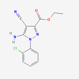 Ethyl 5-amino-1-(2-chlorophenyl)-4-cyano-1H-pyrazole-3-carboxylate