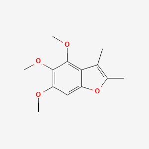 molecular formula C13H16O4 B14212781 Benzofuran, 4,5,6-trimethoxy-2,3-dimethyl- CAS No. 831171-07-4