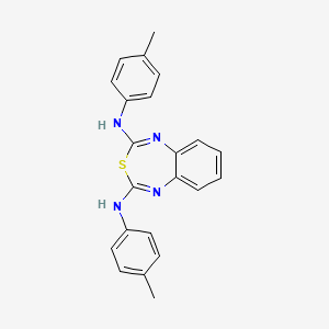 molecular formula C22H20N4S B14212825 N~2~,N~4~-Bis(4-methylphenyl)-3,1,5-benzothiadiazepine-2,4-diamine CAS No. 574010-79-0
