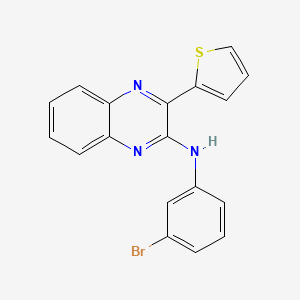 molecular formula C18H12BrN3S B14212854 N-(3-Bromophenyl)-3-(thiophen-2-yl)quinoxalin-2-amine CAS No. 832081-72-8