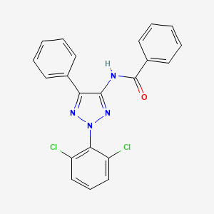 molecular formula C21H14Cl2N4O B14212877 Benzamide, N-[2-(2,6-dichlorophenyl)-5-phenyl-2H-1,2,3-triazol-4-yl]- CAS No. 830336-17-9
