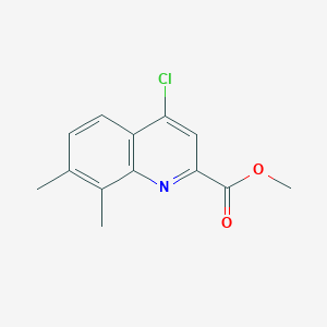 molecular formula C13H12ClNO2 B1421290 Methyl 4-chloro-7,8-dimethylquinoline-2-carboxylate CAS No. 1133115-70-4