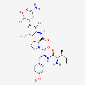 molecular formula C29H44N6O8S B14212906 L-Isoleucyl-L-tyrosyl-L-prolyl-L-methionyl-L-asparagine CAS No. 827301-60-0