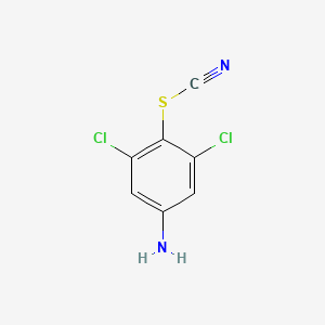 molecular formula C7H4Cl2N2S B1421295 3,5-Dichloro-4-thiocyanatoaniline CAS No. 7494-00-0