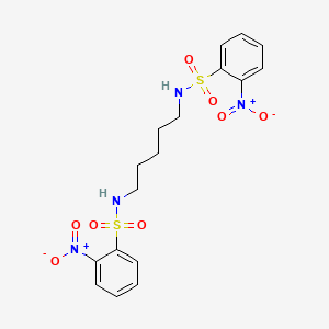 molecular formula C17H20N4O8S2 B14212979 N,N'-(Pentane-1,5-diyl)bis(2-nitrobenzene-1-sulfonamide) CAS No. 832730-54-8