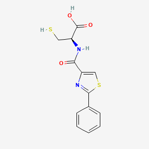 molecular formula C13H12N2O3S2 B14213009 N-(2-Phenyl-1,3-thiazole-4-carbonyl)-L-cysteine CAS No. 827022-63-9