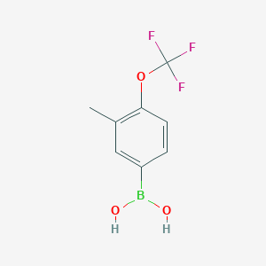 molecular formula C8H8BF3O3 B1421304 (3-Methyl-4-(trifluoromethoxy)phenyl)boronic acid CAS No. 871362-79-7