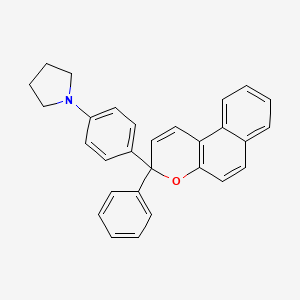 molecular formula C29H25NO B14213046 Pyrrolidine, 1-[4-(3-phenyl-3H-naphtho[2,1-b]pyran-3-yl)phenyl]- CAS No. 575452-06-1
