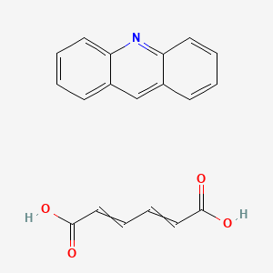molecular formula C19H15NO4 B14213062 Acridine;hexa-2,4-dienedioic acid CAS No. 827348-10-7