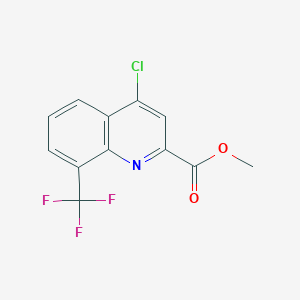 molecular formula C12H7ClF3NO2 B1421308 Methyl 4-chloro-8-(trifluoromethyl)quinoline-2-carboxylate CAS No. 1133115-62-4