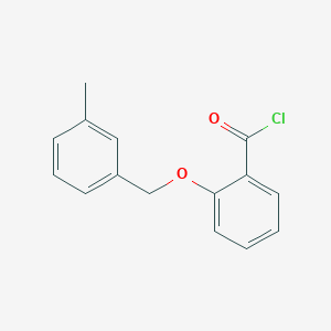 molecular formula C15H13ClO2 B1421310 2-[(3-Methylbenzyl)oxy]benzoyl chloride CAS No. 1160250-93-0