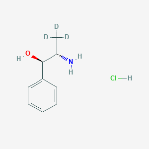 molecular formula C9H14ClNO B1421319 rac-Norephedrine-D3 Hydrochloride CAS No. 352438-64-3