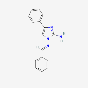 molecular formula C17H16N4 B1421324 N1-[(1E)-(4-Methylphenyl)methylene]-4-phenyl-1H-imidazole-1,2-diamine CAS No. 1993648-80-8