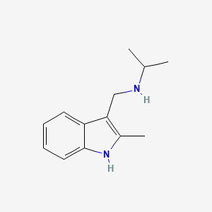 molecular formula C13H18N2 B1421325 N-[(2-甲基-1H-吲哚-3-基)甲基]丙-2-胺盐酸盐 CAS No. 920485-33-2