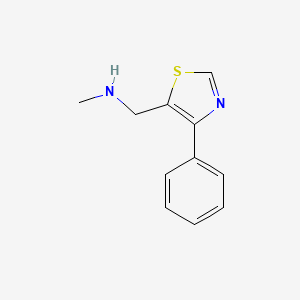 molecular formula C11H12N2S B1421327 N-methyl-1-(4-phenyl-1,3-thiazol-5-yl)methanamine dihydrochloride CAS No. 920439-00-5