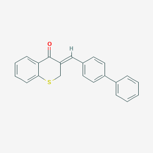 molecular formula C22H16OS B142133 (3Z)-3-[(4-phenylphenyl)methylidene]thiochromen-4-one CAS No. 130689-02-0