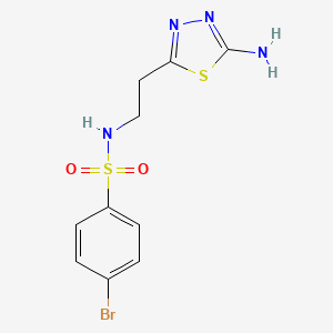 molecular formula C10H11BrN4O2S2 B1421332 N-[2-(5-Amino-1,3,4-thiadiazol-2-YL)ethyl]-4-bromobenzenesulfonamide CAS No. 1199215-87-6