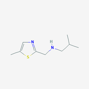 molecular formula C9H16N2S B1421334 2-甲基-N-[(5-甲基-1,3-噻唑-2-基)甲基]丙-1-胺二盐酸盐 CAS No. 920481-51-2