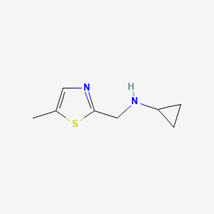 molecular formula C8H12N2S B1421335 N-[(5-methyl-1,3-thiazol-2-yl)methyl]cyclopropanamine dihydrochloride CAS No. 920460-40-8