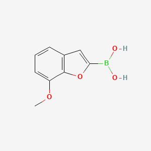 molecular formula C9H9BO4 B1421340 (7-Methoxybenzofuran-2-yl)boronic acid CAS No. 1094417-81-8