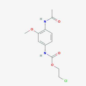 molecular formula C12H15ClN2O4 B1421342 2-Chloroethyl [4-(acetylamino)-3-methoxyphenyl]carbamate CAS No. 1206077-95-3
