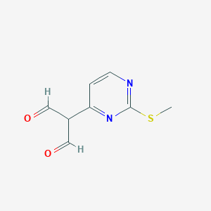 molecular formula C8H8N2O2S B1421343 2-(2-(Methylthio)pyrimidin-4-yl)malonaldehyde CAS No. 77168-37-7