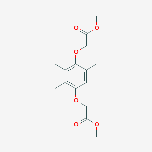 molecular formula C15H20O6 B1421344 Dimethyl 2,2'-[(2,3,5-trimethyl-1,4-phenylene)bis(oxy)]diacetate CAS No. 1206077-94-2