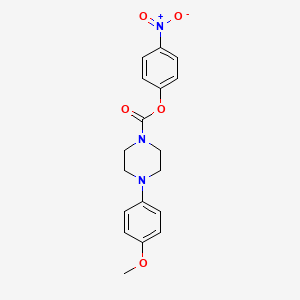 molecular formula C18H19N3O5 B1421345 4-Nitrophenyl 4-(4-methoxyphenyl)piperazine-1-carboxylate CAS No. 1338574-93-8