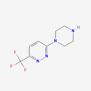 molecular formula C9H11F3N4 B1421347 3-(Piperazin-1-yl)-6-(trifluoromethyl)pyridazine CAS No. 845618-11-3