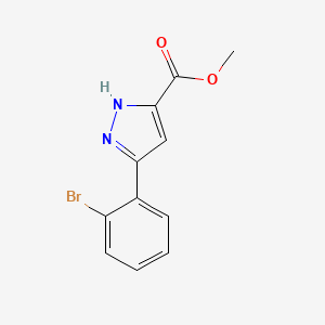molecular formula C11H9BrN2O2 B1421357 Methyl 5-(2-bromophenyl)-1H-pyrazole-3-carboxylate CAS No. 1035235-11-0