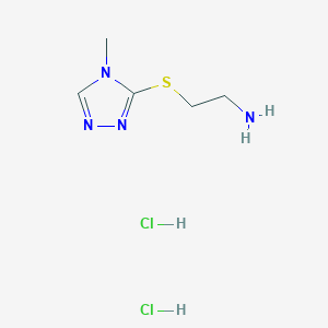 molecular formula C5H12Cl2N4S B1421359 2-((4-Methyl-4H-1,2,4-triazol-3-yl)thio)ethanamine dihydrochloride CAS No. 1269087-56-0