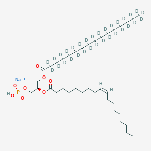 molecular formula C37H70NaO8P B1421364 Sodium (2R)-3-[(~2~H_31_)hexadecanoyloxy]-2-{[(9Z)-octadec-9-enoyl]oxy}propyl hydrogen phosphate CAS No. 474943-59-4
